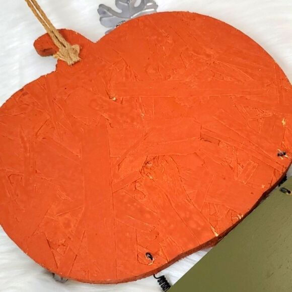 Pumpkin & Sunflower Whimsical Harvest Wood Painted Welcome Door Hanger Sign - Picture 7 of 9